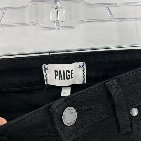 PAIGE Women's Black Verdugo Ultra Skinny Denim Jeans Size 26 - Picture 8 of 9
